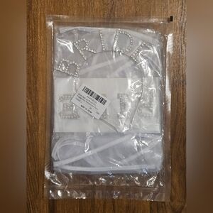 White Bridal Sash and Veil Set